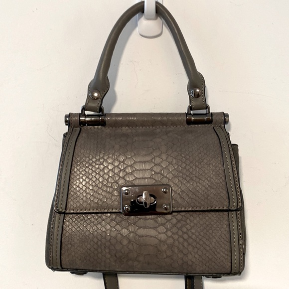 Simply Noelle Faux Embossed Leather  with Suede Side Crossbody Bag - Picture 1 of 5